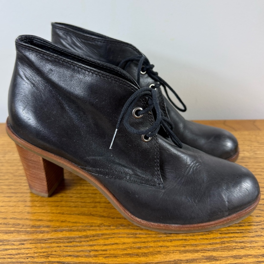 J Jill Ankle Boots‎ Leather Lace Up Size 7.5 Heeled Brazil Casual Office Fall